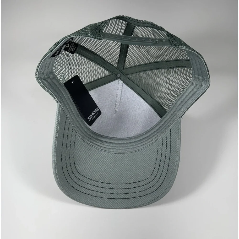 TRUE RELIGION Buddha‎ Trucker Snapback Hat Green Bay Black Men's *NEW* $59